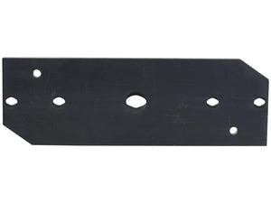 Rectangular black metal plate with six holes of varying sizes, used as a mounting or support bracket. The Sparex Landside Short - LH (Agrolux, Kongskilde, Overum) pairs seamlessly with Vulcan Fasteners and related products for robust and reliable construction. This LH Primary OE component, identified by the Sparex Part Number S.166111, ensures optimal performance and fitment as 41653506309.
