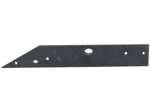 The Landside Short - RH by Sparex, compatible with Agrolux, Kongskilde, and Overum models (to fit as: 41659460609), features multiple holes of various sizes and an angled end for Vulcan Fasteners. Sparex Part Number: S.166118.