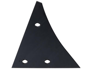 A black triangular metal plate with three circular holes from Sparex, specifically the Shin - RH (Kuhn) to fit as part number 619168 (Sparex Part Number S.166130).