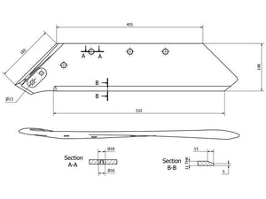 Vulcan Share - RH, 20'' (455mm), (Kverneland) To fit as: KK073008 | S.166160 - Product Image 3