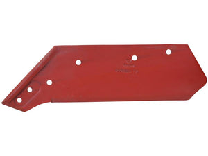 A red, flat metal plate with three large and three small holes, featuring indented edges and a smooth surface, marked S.166164 by Sparex.