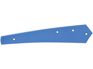 A Slat - RH No. (Lemken) with Sparex Part Number S.166170, featuring a blue metal blade with four holes of varying shapes and a slightly angled end, suitable for use with Vulcan Fasteners and fitting RH.