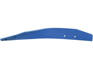 A blue metal blade with two square cutouts and two round holes at one end, likely a spare part for machinery or equipment, compatible with Vulcan Fasteners models S.78707 and S.78709, labeled as Slat - RH No. (Lemken) by Sparex and listed under Sparex Part Number S.166172.