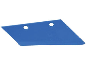 The Skim Point - RH (Fiskars, Overum), Sparex Part Number S.166176, is a blue metal blade featuring two circular holes near the top edge, ideal for RH Fitting applications.