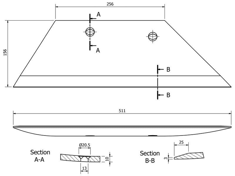 Vulcan Wing 16'' - RH (Fiskars, Overum) | S.166179 - Product Image 3
