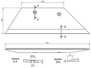 Vulcan Wing 16'' - RH (Fiskars, Overum) | S.166179 - Product Image 3