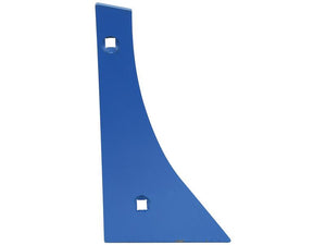 A blue, L-shaped metal plate with two square holes (one near the top and one near the bottom) and a slightly curved edge, made by Sparex is identified as Shin - RH (Rabewerk), fitting as 27530401 or VRP-300 0 with Sparex Part Number S.166203.