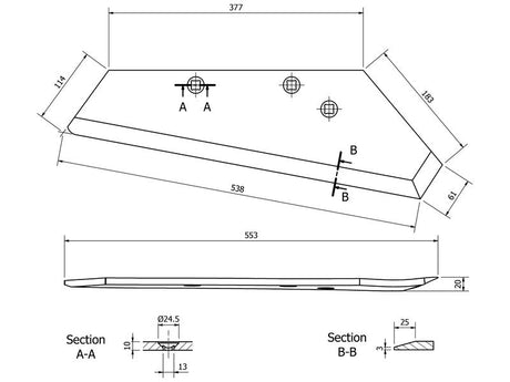 Vulcan Share - LH, (Rabewerk) To fit as: 27011102 , DSP-293 0L | S.166212 - Product Image 3