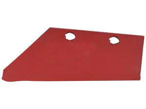 A red, flat, triangular metal blade with two circular holes near the top edge, identified as Skim Point - LH (Vogel & Noot) to fit as PA305501 and manufactured by Sparex under the part number S.166214.