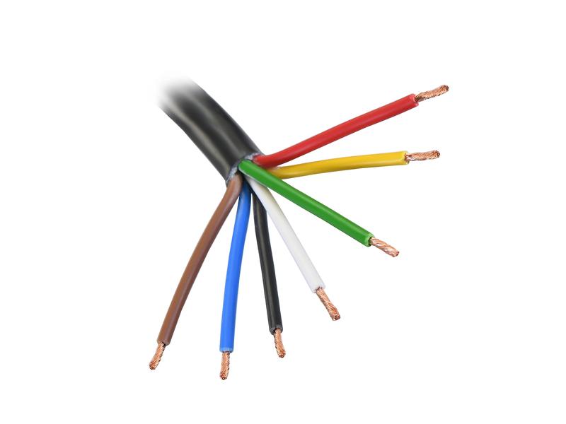 Electrical Cable - 7 Core, 1.5mm² Cable, Black (Length: 5M), (Agripak) | Sparex Part Number: S.166495