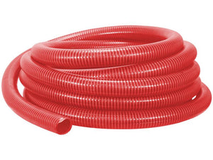 A coiled red Dribble Bar Hose - (Luis Extreme) with a hose ID of 50mm and a burst pressure of 10.5 bar is shown against a white background. This is Sparex Part Number: S.166505 from the Sparex brand.