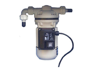 The Replacement AdBlue Pump, Sparex Part Number S.166539, from Sparex features a white cylindrical body for inline water filtering, complete with connected pipes and an attached electrical control unit. It supports 12/24V configurations and ensures optimal flow rate for efficient performance.