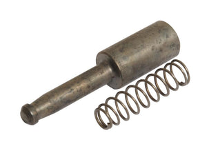 A Sparex PTO Yoke Pin (Sparex Part Number: S.166692) with a cylindrical top and an accompanying spring, both likely components of a mechanical device, has a total length that ensures compatibility.