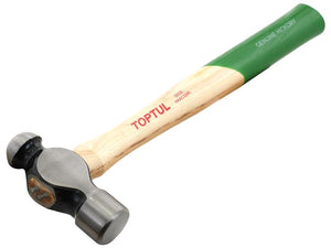 Close-up of a double-headed Ball Pein hammer with a green and wooden handle, labeled "Sparex" and "GENUINE HICKORY," featuring the Tariff Code 8206000000. The product is known as part number S.166794 from the Sparex brand.