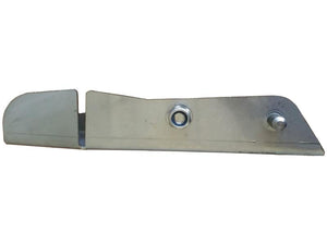 Fixed Vane 190mm RH (Amazone) by Sparex, featuring two bolt holes and a left-side notch, ideal for construction or mechanical assembly. (Sparex Part Number: S.166804)