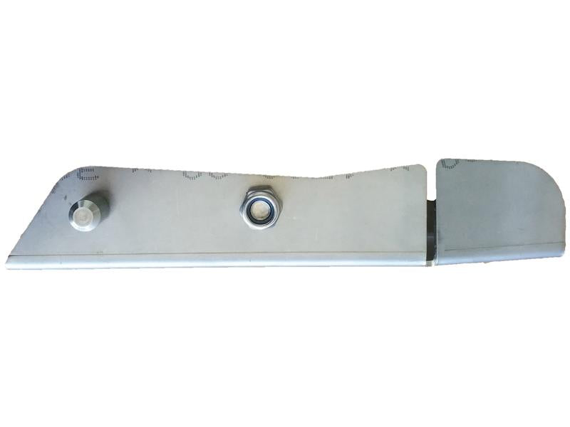 The Sparex Fixed Vane 190mm LH (Amazone) - Part Number S.166805, is a premium metal hinge component crafted from cold-rolled stainless steel, including a bolt and screw, designed for superior durability in mechanical applications.