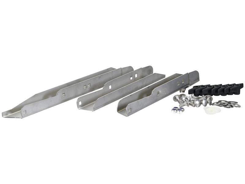 Sparex Adjustable Vanes Kit (300 - 400mm) RH & LH (Amazone), part number S.166821, including three U-shaped brackets, washers, and other small fittings arranged on a white background.