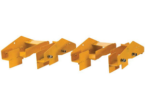 Three yellow Vane Sets (300mm RH & LH) featuring multiple holes, supplied with durable Stainless Steel bolts, nuts, and washers. They are arranged in two groups against a plain white background. These products are from Sparex (Part Number: S.166825).