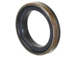 The Sparex Metric Rotary Shaft Seal, Part Number S.166878, features a circular shape with a ridged interior and smooth exterior edge, comes in a metric size of 56 x 80 x 14.5mm, and includes a double lip for enhanced performance.