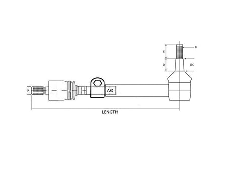 Sparex Track Rod/Drag Link Assembly, Length: 414mm | S.166904 - Product Image 3