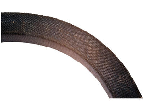 Close-up of a textured, curved section of a dark Wedge Belt - SPB Section - Belt No. SPB2990 (Sparex Part Number: S.166914) against a white background.