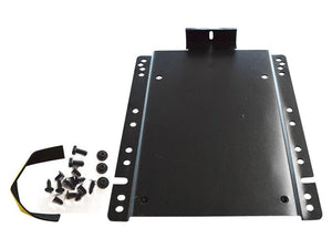 The Sparex Adaptor Kit (Sparex Part Number: S.167113) includes a black metal mounting bracket with multiple holes, a set of screws, and a strip of adhesive tape, and is compatible with Sears Fits.