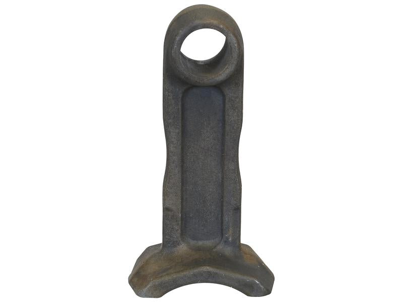 The Forged Hammer Flail by Sparex, a vertical metal casting with an oval loop at the top, features a rectangular body with a top width of 38 mm and a flat, curved base. This part is designed as a replacement for McConnel and Twose, corresponding to Sparex Part Number S.167118.