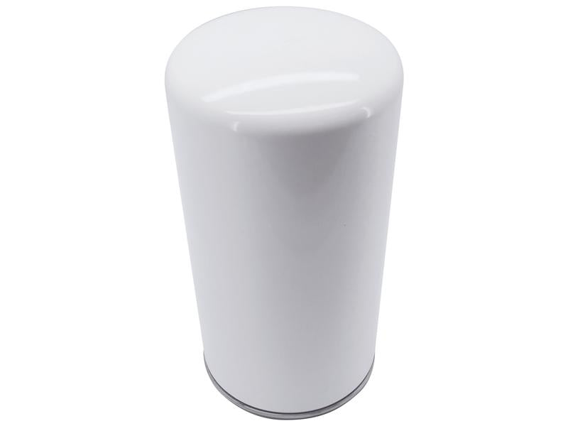 A cylindrical white container with a smooth surface and precise thread size, identified as the Sparex Hydraulic Filter - Spin On (Part Number: S.167129), featuring a closed top.