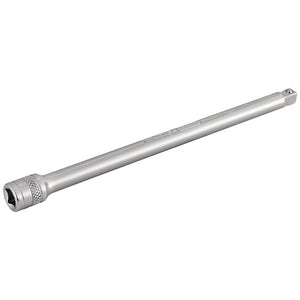 A Draper Expert Wobble Extension Bar featuring a 1/4" square drive, measuring 150mm, and made from durable chrome vanadium steel with a polished chrome finish and a knurled grip near the base.