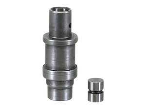 A cylindrical metal mechanical part, resembling a piston, with a smaller cylindrical component beside it on a white background is the Injection Pump Sleeve & Piston (Sparex Part No.S.167221) from Sparex.