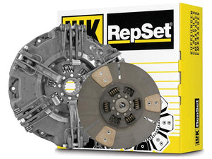 Sparex Clutch Kit without Bearings (Part Number: S.167729), featuring a cerametallic material clutch disc and pressure plate, shown in front of its packaging box.