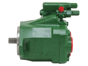 A green Sparex Hydraulic Pump (Sparex Part No. S.167768) with a cylindrical shape and fittings on top, featuring a red cap on its side.