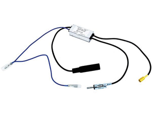 The Sparex DAB splitter (Part Number: S.167871) is an electronic component with wires extending from a central module, featuring various connectors at the ends, including a yellow connector and a silver plug. Ideal for universal application and suitable for PioneerAudio systems, it is classified under tariff code 8536101090.