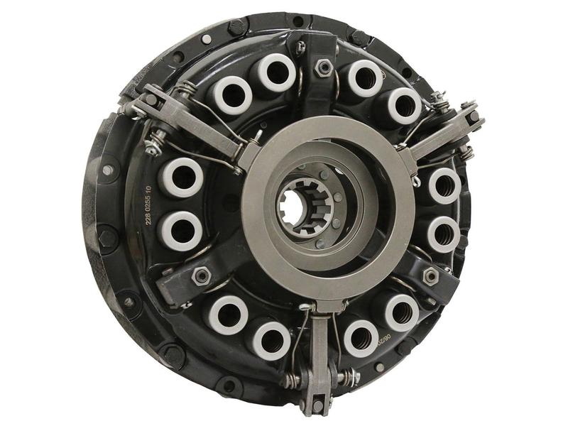 A detailed close-up image of the Sparex Clutch Cover Assembly (Sparex Part Number: S.167902) showcasing visible springs, bolts, and friction disc, and featuring LUK Captive Disc Spline technology.