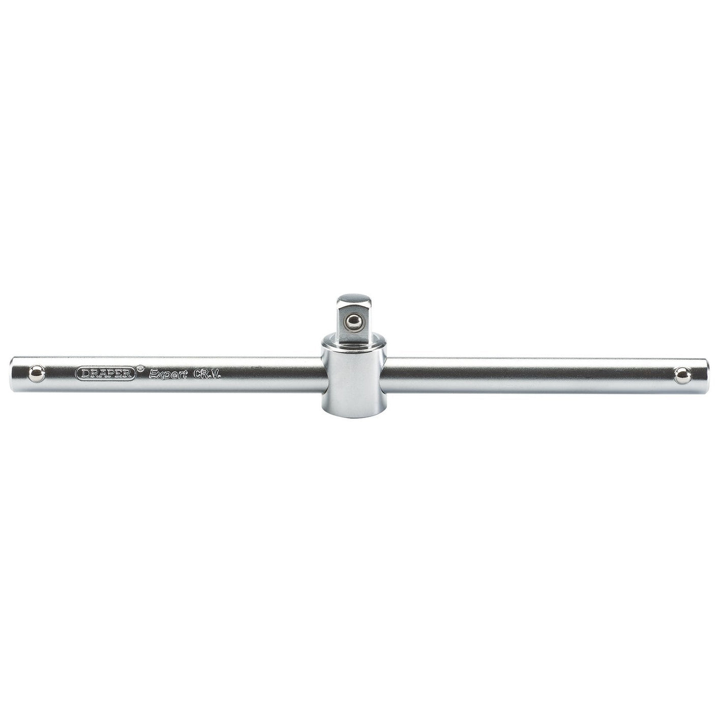 Draper Satin Chrome Sliding T Bar, 1/2" Sq. Dr. - H2/MS - Farming Parts