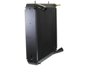 The Sparex Radiator (Part Number: S.168477) features a robust black metal frame and efficient cooling fins, with multiple hose connections for optimal coolant flow, including a 50mm inlet and outlet for peak performance.