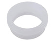 A Barrel Adapter Male S70x6 Metric by Sparex (Part Number: S.168842) is a round, white plastic washer with a threaded exterior and a smooth interior hole designed to fit Metric specifications S70x6.