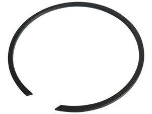 A black, circular piston ring with a small gap, similar to the Snap Ring (DIN or Standard No. 471) | Sparex Part Number: S.168914 from Sparex.