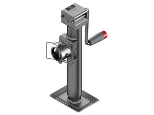 Introducing the Sparex Parking Jack (Side Handle) 1300Kg, crafted from galvanized steel, featuring a manual crank handle and mounting bracket. Sparex Part Number: S.170032.