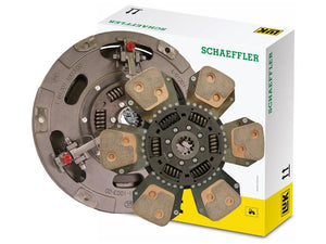 A Sparex Clutch Kit without Bearings (Part Number: S.170052) in front of its box, showcasing two components with LUK labeling and specific details such as cover size. The background features a subtle Sparrtex watermark.