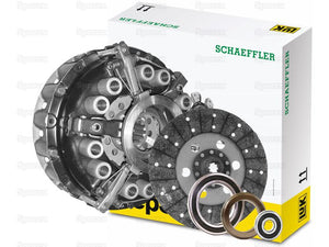 A Sparex Clutch Kit with Bearings (Sparex Part Number: S.170055), featuring a 280mm disc size pressure plate, an organic loose clutch disc, and bearings, displayed in front of branded Schaeffler packaging.