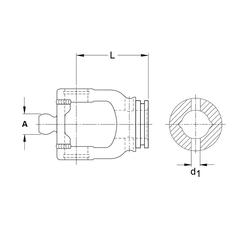 PTO Wide Angle Tube Yoke 32 x 76 & 27 x 94mm Lemon Profile | S.170225