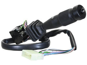 A Forward/reverse lever Switch (Sparex Part Number: S.170354) by Sparex, featuring a black automotive turn signal lever with an attached wiring harness and connector, and a 12V lever switch, displayed on a white background.