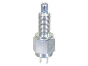 Close-up of a Sparex Clutch Pedal Switch (Sparex Part Number: S.170397) featuring a metallic sensor with a threaded body, hexagonal base, and two electrical prongs at the bottom. Perfect for compliance with Tariff Code 8708991055.