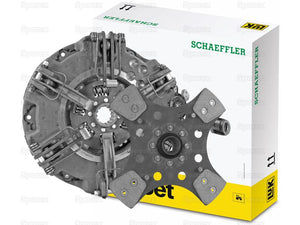 A Sparex Clutch Kit without Bearings (Sparex Part Number: S.170650) is displayed in front of its packaging box. The clutch assembly features a robust and detailed metallic design, incorporating a cerametallic disc for enhanced performance.