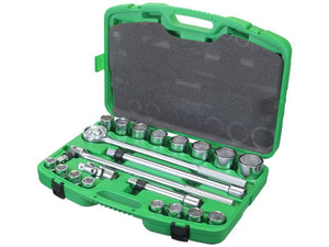 3/4''  Drive. 21 pcs. Professional Grade Flank Socket Set - Sparex Part No. S.171064