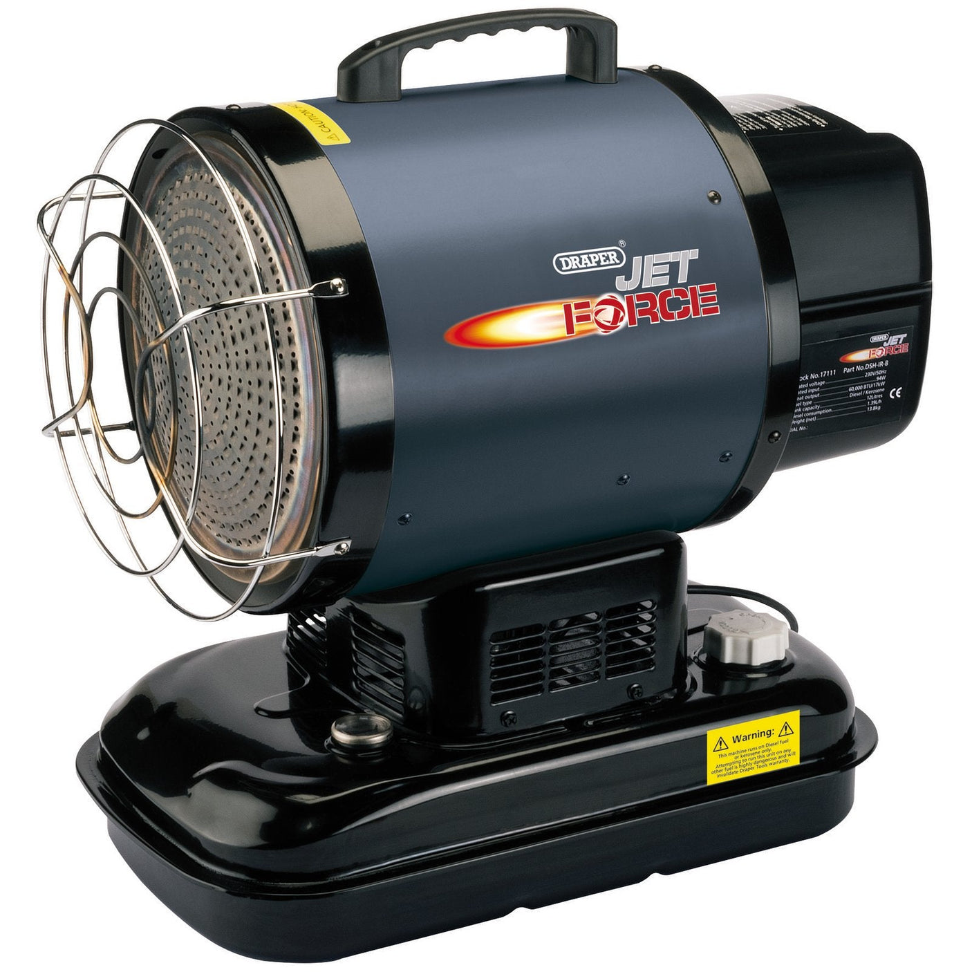 Draper Jet Force Infrared Diesel And Kerosene Space Heater, 60,000 Btu/17 Kw - DSH-IR-B - Farming Parts