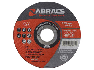 Metal | INOX Slitting Disc - Premium Phoenix II 5* Ø115 x 1 x 22.23mm 20A60RBF - Sparex Part No. S.171374