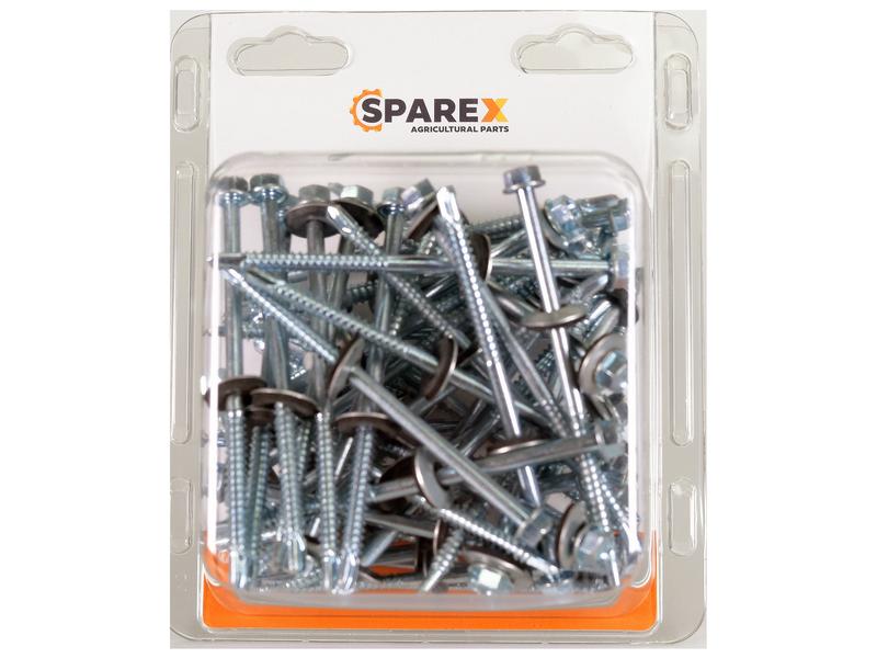 Sparex Agripak 50 pcs. HexH TEK Screws, 5.5x98mm | S.172194 - Product Image 1