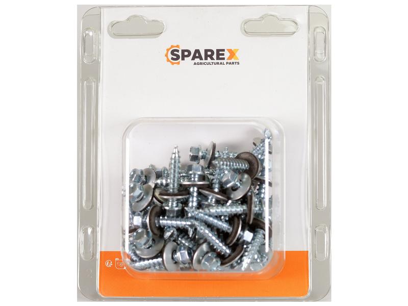 Sparex Agripak 50 pcs. HexH TEK Screws, 6.3x32mm | S.172197 - Product Image 1